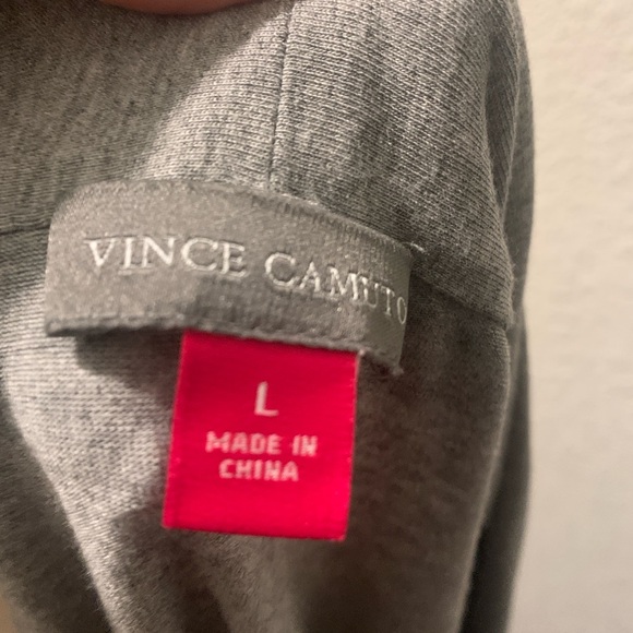 Vince Camuto Gray Open-Front Cardigan Sweater - Picture 2 of 4